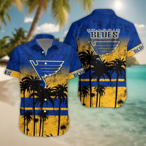 St Louis Blues 3D Button Hawaii Shirt Gift for Men Dad Father