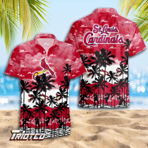 St. Louis Cardinals 3D Button 3D Button Hawaiian Shirt Gift for Men Dad Father Gift for Men Dad Father Trending Summer.