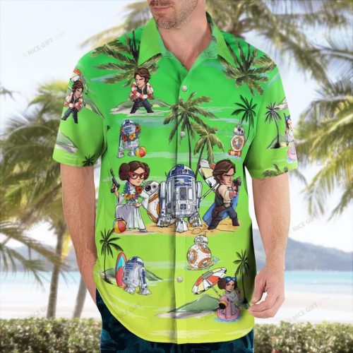 Star Wars Leia Organa Han Solo Hawaiian 3D Shirt 3HS-M3V4