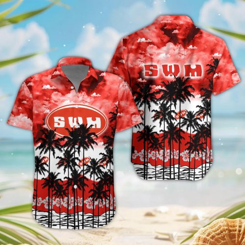 SWM 3D Button Hawaii Shirt Gift for Men Dad Father
