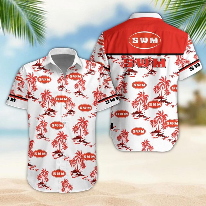 SWM 3D Button 3D Button Hawaiian Shirt Gift for Men Dad Father Gift for Men Dad Father