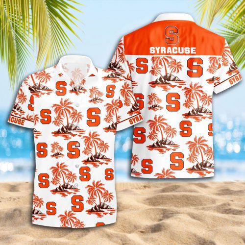 Syracuse Orange 3D Button Hawaii Shirt Gift for Men Dad Father