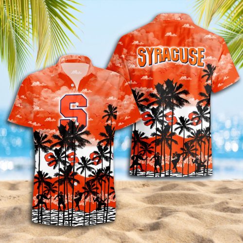 Syracuse Orange 3D Button 3D Button Hawaiian Shirt Gift for Men Dad Father Gift for Men Dad Father Trending Summer