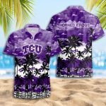 TCU Horned Frogs 3D Button 3D Button Hawaiian Shirt Gift for Men Dad Father Gift for Men Dad Father Trending Summer