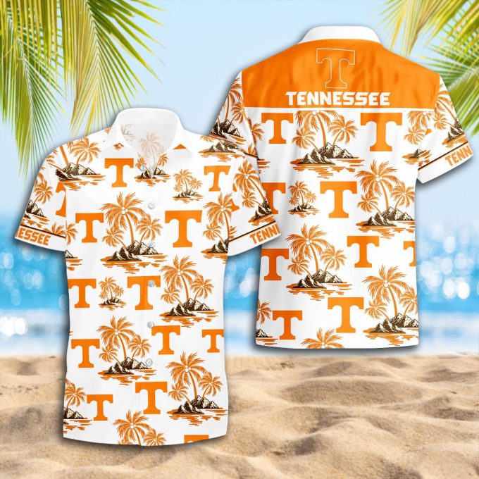 Tennessee Volunteers 3D Button Hawaii Shirt Gift for Men Dad Father