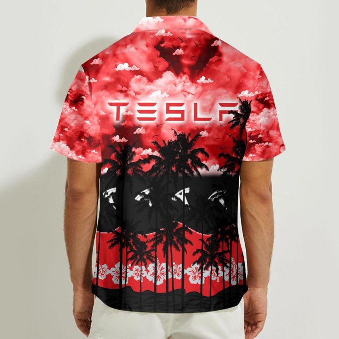 Tesla 3D Button Hawaii Shirt Gift for Men Dad Father