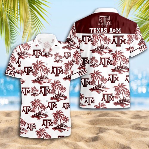 Texas A&M Aggies 3D Button Hawaii Shirt Gift for Men Dad Father