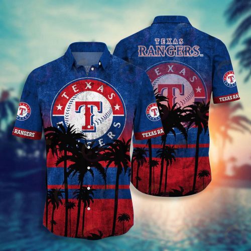 Texas Rangers 3D Button 3D Button Hawaiian Shirt Gift for Men Dad Father Gift for Men Dad Father