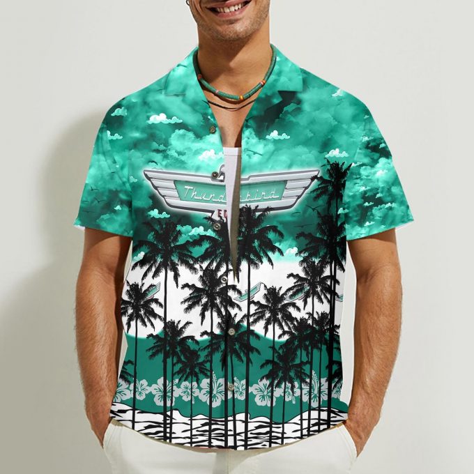 Thunderbird 3D Button Hawaii Shirt Gift for Men Dad Father