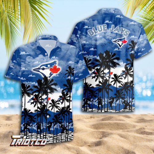 Toronto Blue Jays 3D Button 3D Button Hawaiian Shirt Gift for Men Dad Father Gift for Men Dad Father Trending Summer.