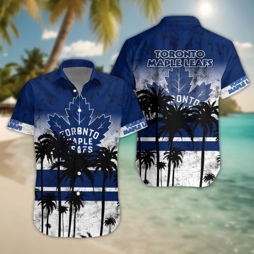 Toronto Maple Leafs 3D Button Hawaii Shirt Gift for Men Dad Father