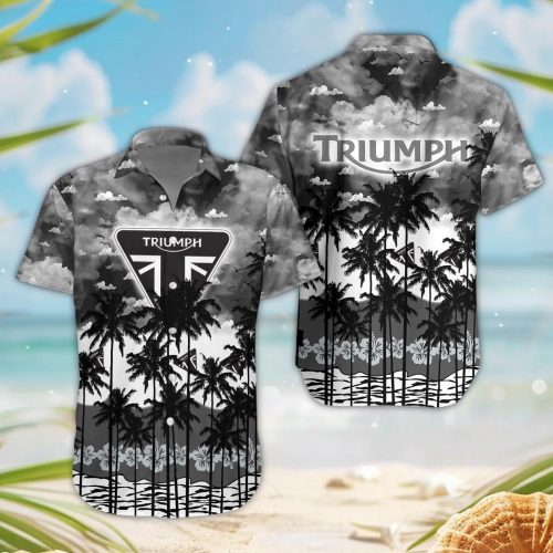 Triumph 3D Button Hawaii Shirt Gift for Men Dad Father