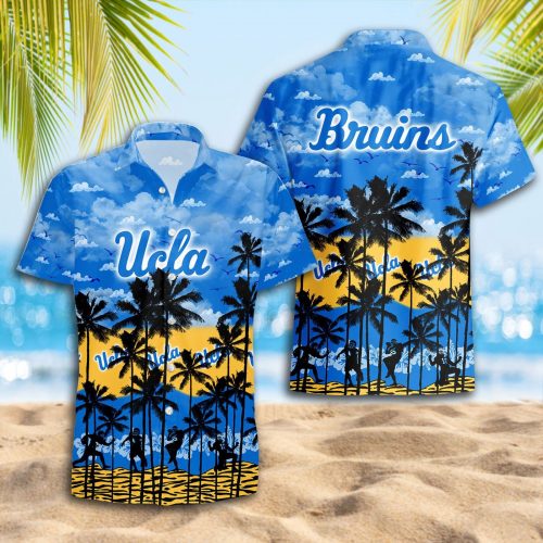 UCLA Bruins 3D Button 3D Button Hawaiian Shirt Gift for Men Dad Father Gift for Men Dad Father Trending Summer