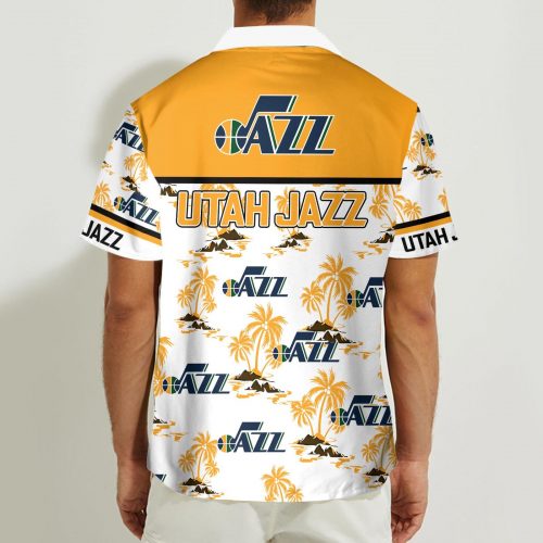 Utah Jazz 3D Button Hawaii Shirt Gift for Men Dad Father