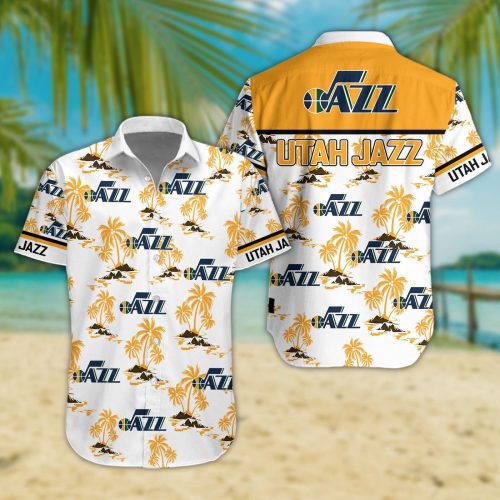 Utah Jazz 3D Button Hawaii Shirt Gift for Men Dad Father