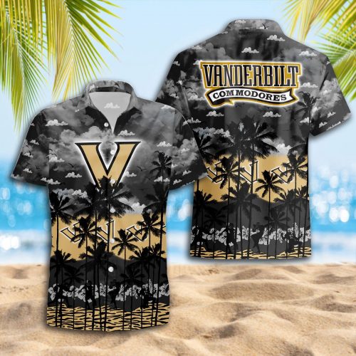 Vanderbilt Commodores 3D Button 3D Button Hawaiian Shirt Gift for Men Dad Father Gift for Men Dad Father Trending Summer