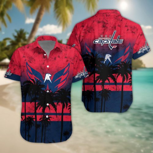 Washington Capitals 3D Button Hawaii Shirt Gift for Men Dad Father