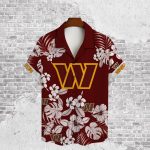 Washington Commanders 2023 AOP 3D Button 3D Button Hawaiian Shirt Gift for Men Dad Father Gift for Men Dad Father V40