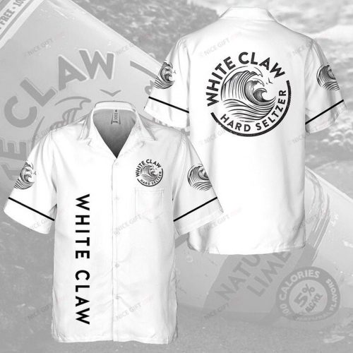White Claw Hard Seltzer 3D Button 3D Button Hawaiian Shirt Gift for Men Dad Father Gift for Men Dad Father 3HS-T5D4