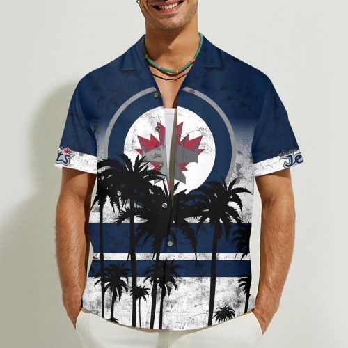 Winnipeg Jets 3D Button Hawaii Shirt Gift for Men Dad Father