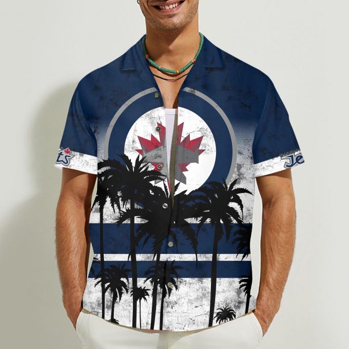 Winnipeg Jets 3D Button Hawaii Shirt Gift for Men Dad Father
