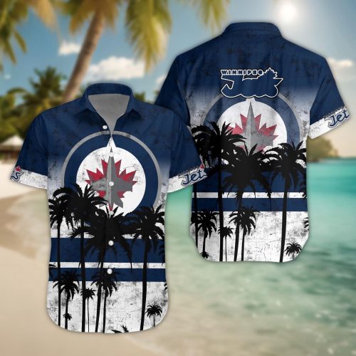 Winnipeg Jets 3D Button Hawaii Shirt Gift for Men Dad Father
