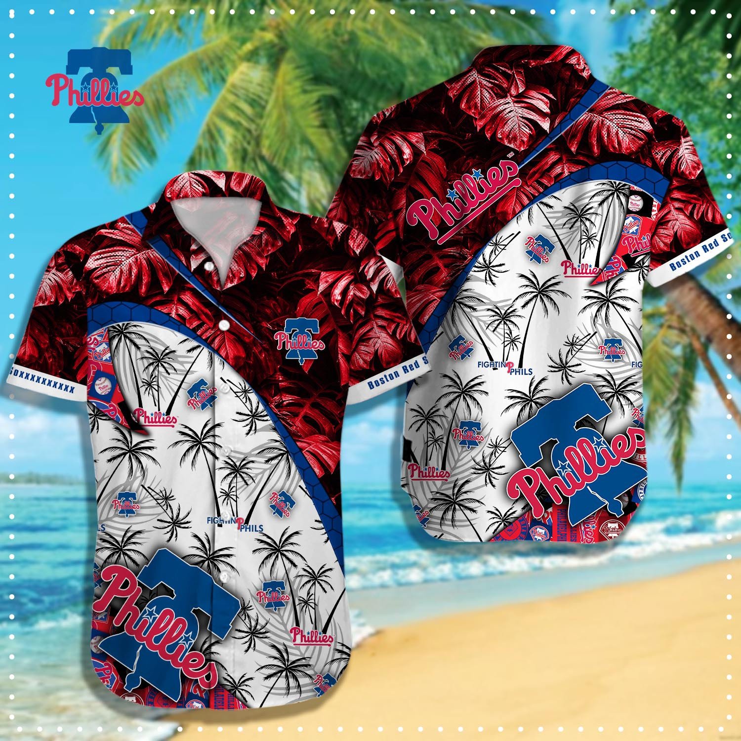 Philadelphia Phillies MLB-Hawaiian shirt Q-49376 Philadelphia Phillies MLB-Hawaiian shirt Q-49376