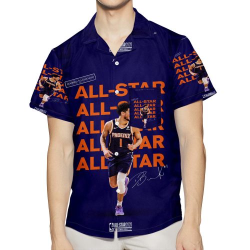 Phoenix Suns Devin Booker 1 v7 3D All Over Print Summer Beach Hawaiian Shirt Gift Men Women With Pocket