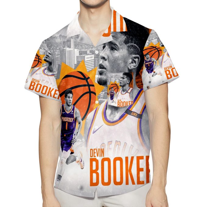 Phoenix Suns Devin Booker 1 v11 3D All Over Print Summer Beach Hawaiian Shirt With Pocket