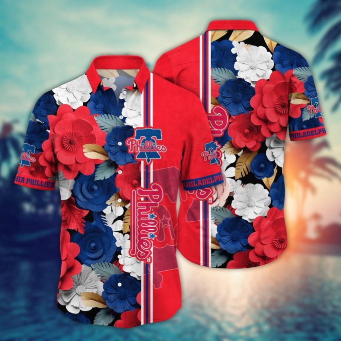 MLB Philadelphia Phillies Hawaiian Shirt Fashion Frenzy in Floral For Sport Fan