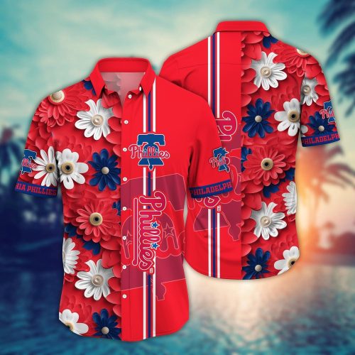 MLB Philadelphia Phillies Hawaiian Shirt Floral Finesse For Sports Fans
