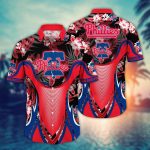 MLB Philadelphia Phillies Hawaiian Shirt Flower Grandstand Glamour For Fans