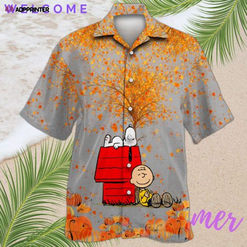 Snoopy 5 3D Button Hawaiian Shirt Gift for Men Dad Father Summer Aloha Shirt For Men Women