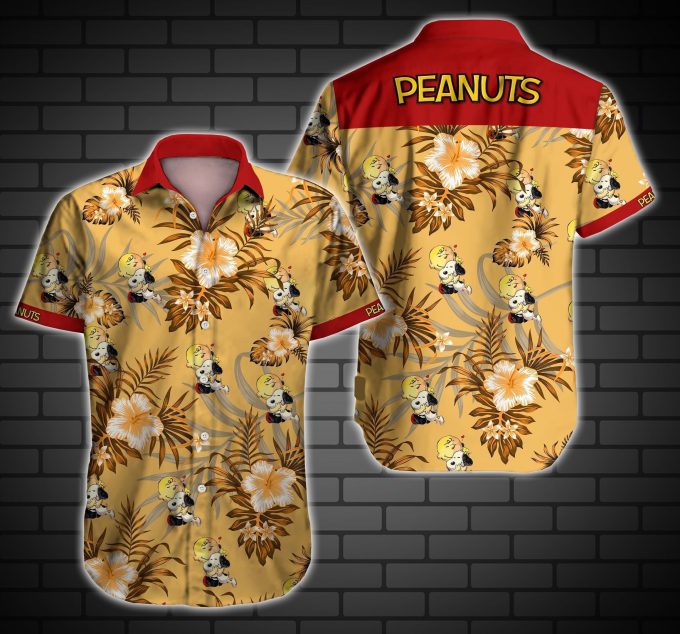 Peanuts Snoopy 3D Button Hawaiian Shirt Gift for Men Dad Father
