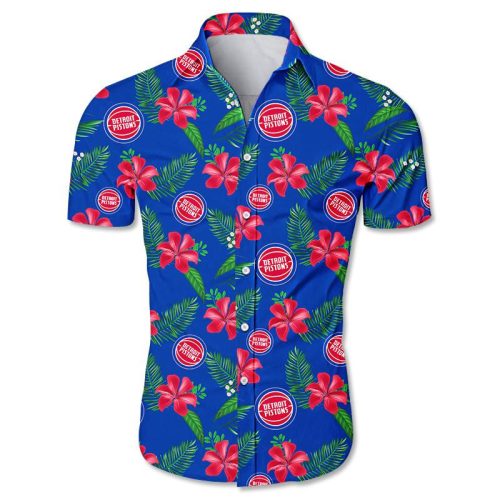 Nba Detroit Pistons Floral Hawaiian Shirt