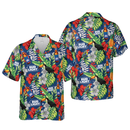 Bud Light Hawaiian Shirt: Perfect Beer Lover Gift & Summer Holiday Aloha Shirt