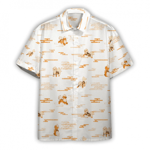 Pokemon Hawaiian Shirt - Arcanine Evolution Aloha Shirt for Summer Holiday