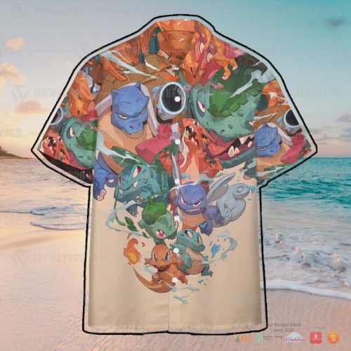 Summer Beach Pokemon Hawaiian Shirt: Old School Aloha Style for Men & Women - Perfect for Summer Holiday