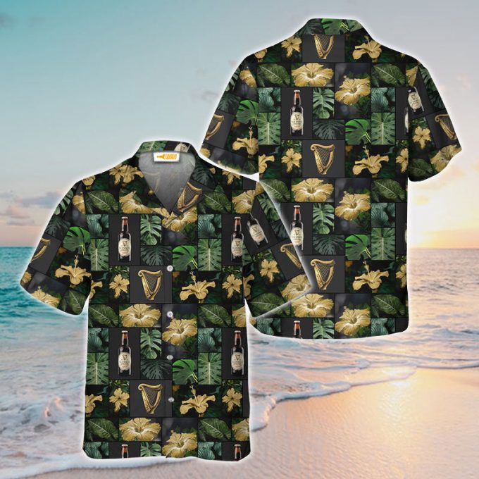 Guinness Tropical Hibiscus Hawaiian Shirt: Perfect Beer Lover Gift for Summer Holiday Aloha Style Men & Women