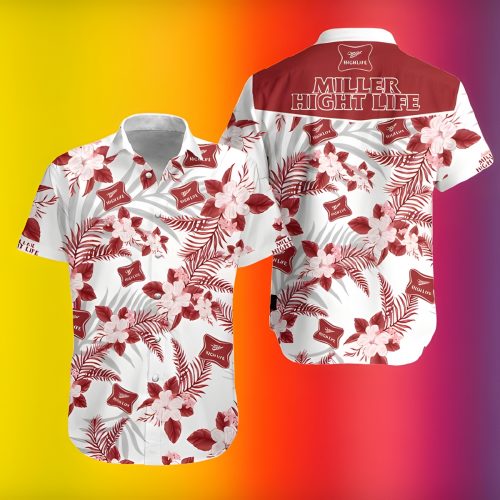 Miller High Life Hawaiian Shirt - Tropical Flower Gift for Beach Trip & Summer Vacations