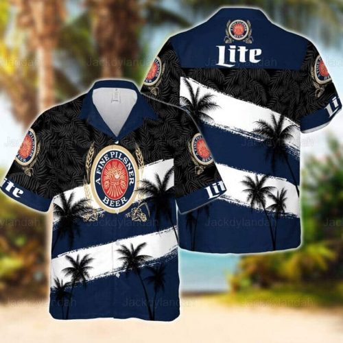 Miller Lite Beer Hawaiian Shirt – Best Beach Gift with Coconut Tree Design