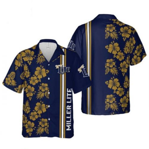 Miller Lite Hawaiian Shirt for Men & Women – Classic Flowers Aloha Design Perfect Beer Fan Gift for Summer Holidays
