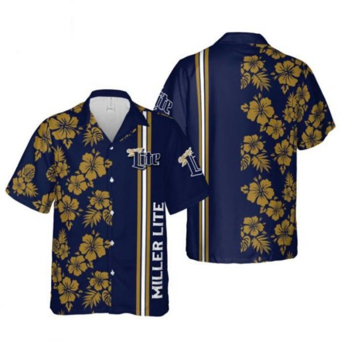 Miller Lite Hawaiian Shirt for Men & Women – Classic Flowers Aloha Design Perfect Beer Fan Gift for Summer Holidays