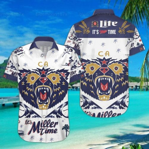 Miller Lite Beer Hawaiian Shirt: Perfect Summer Gift for Beach Lovers