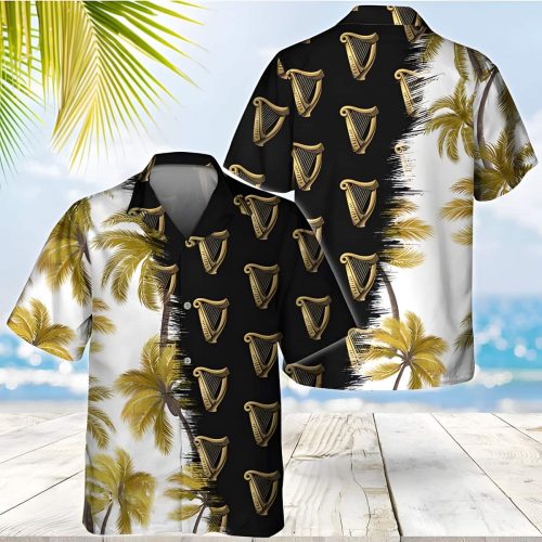 Guinness Hawaiian Shirt: Perfect Beach Lover s Gift Palm Trees & Aloha Design for Summer Vacation