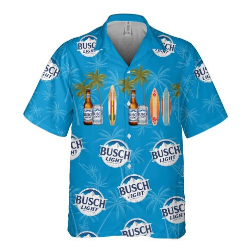 Busch Light Hawaiian Shirt: Summer Beach Surfing Lover Gift - Busch Latte Aloha Shirt for Men & Women