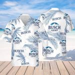 Busch Light Hawaiian Shirt Palm Leaves Pattern Beer Fan Gift