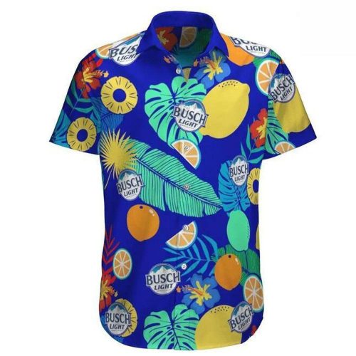 Busch Light Hawaiian Shirt: Tropical Blue Summer Holiday Gift Beer Lover Gift Idea