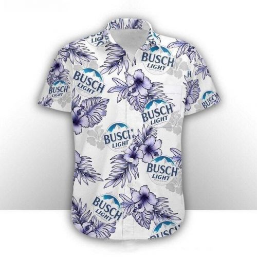 Busch Light Hawaiian Shirt: Hibiscus Flower Beer Aloha Shirt for Men & Women - Perfect Summer Gift