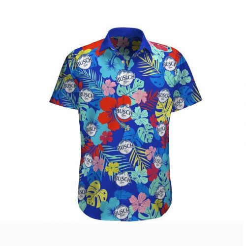 Busch Latte Beer Hibiscus Hawaiian Shirt - Perfect Beer Lover Gift Idea
